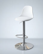 Modern Modo Aqua Stool by Modo Chairs, featuring a sleek blue design with a round cushioned seat and metal base.