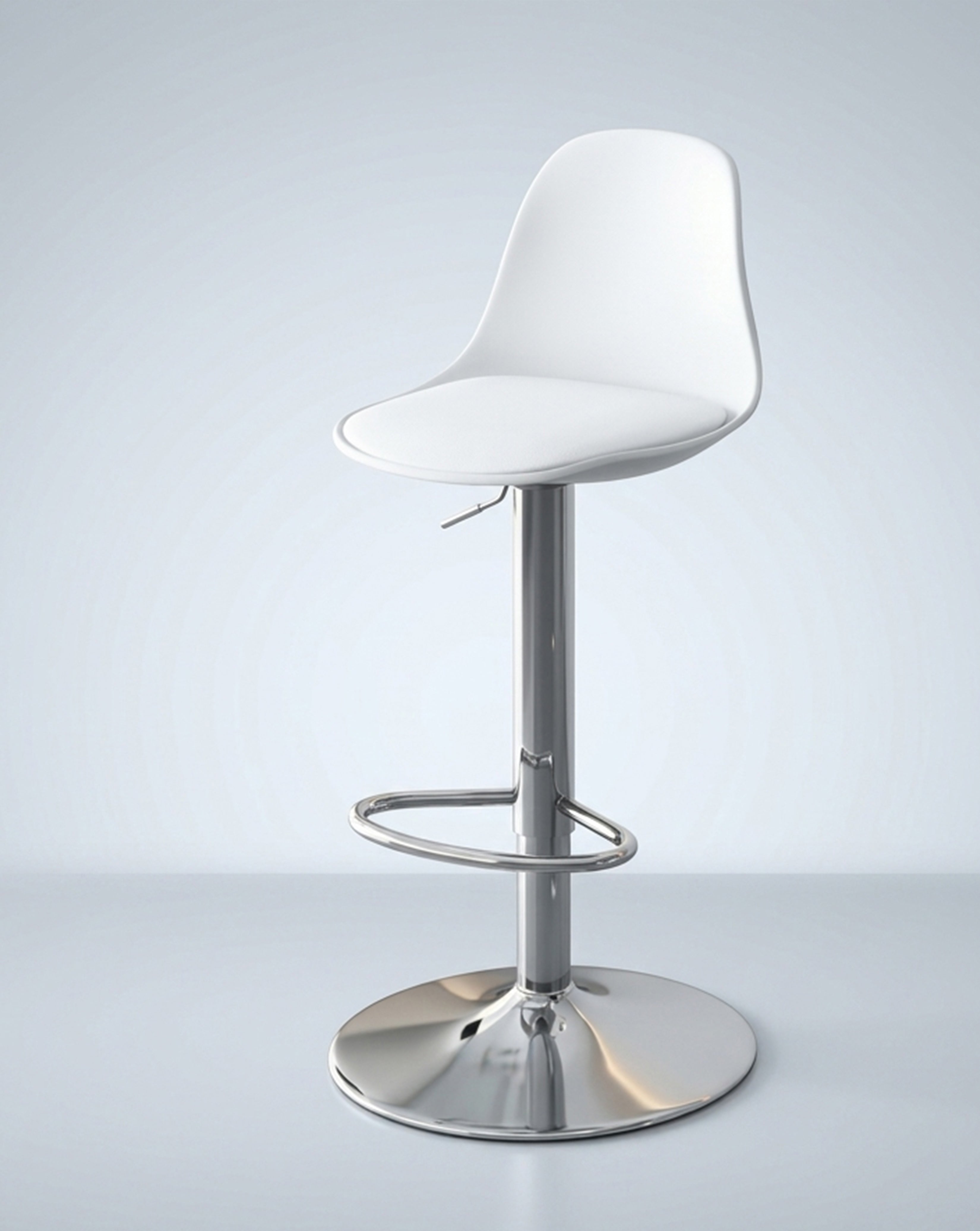 Modern Modo Aqua Stool by Modo Chairs, featuring a sleek blue design with a round cushioned seat and metal base.