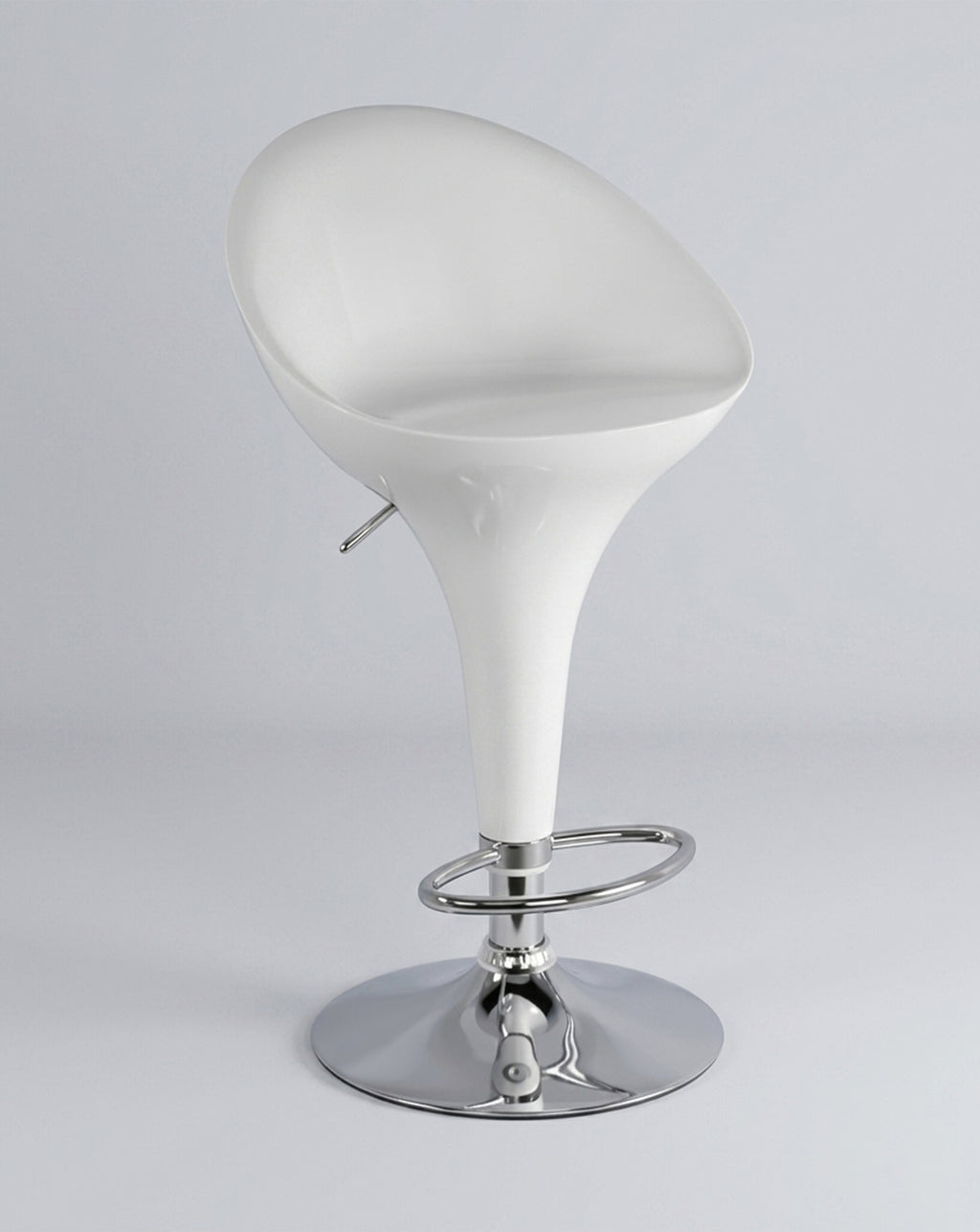 Modo Gloss Stool by Modo Chairs with a sleek, glossy finish and modern design, shown from a side view.