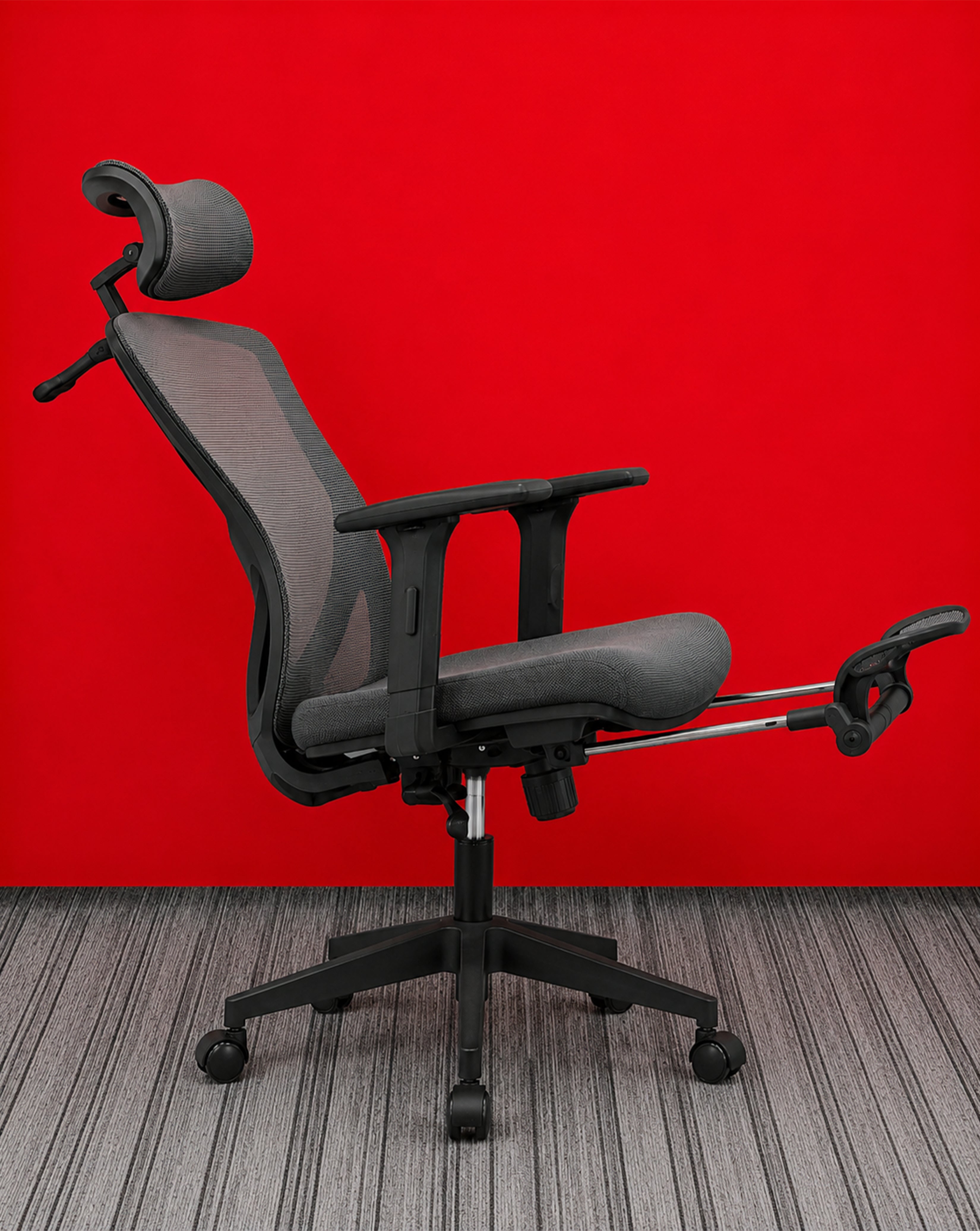 Modo Aero Pro gaming and office chair with ergonomic black design, adjustable armrests, and padded seat for comfort and support.