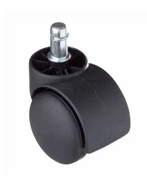 Set of five imported Modo Chairs office chair wheels with durable plastic casters on a smooth surface