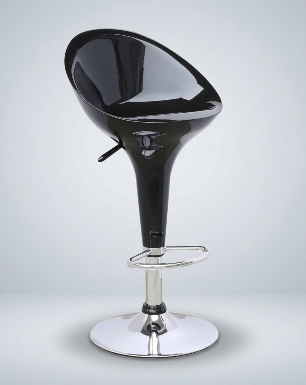 Modern Modo Gloss Stool by Modo Chairs with a sleek, glossy finish and minimalist design, shown from a side angle.