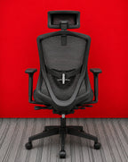 Modo Aero Pro gaming and office chair with adjustable armrests, ergonomic design, black upholstery, and sturdy base.