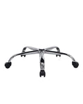 Chrome Spider Chair Base with twin casters designed for office chairs by Modo Chairs, featuring a sturdy five-legged metal structure.