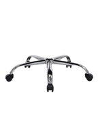 Chrome Spider Chair Base with twin casters designed for office chairs by Modo Chairs, featuring a sturdy five-legged metal structure.