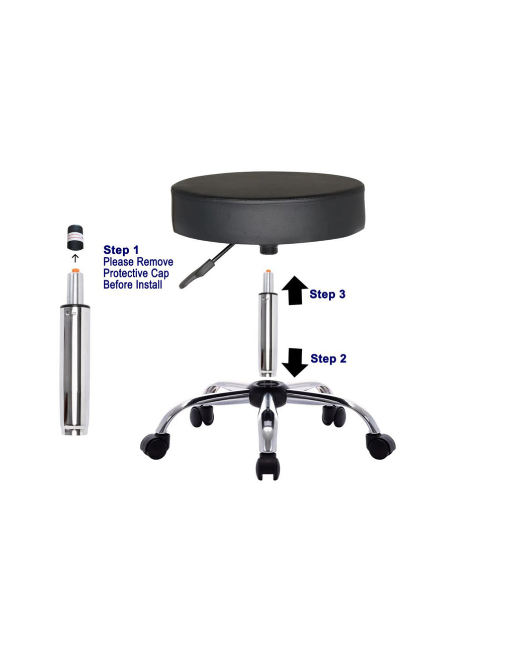 Hydraulic chair gas lift with 120mm height for universal fit, compatible with Modo Chairs office chairs and seating furniture.