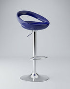Modo Sapphire Stool by Modo Chairs with a sleek design, featuring a blue upholstered seat and modern wooden legs.