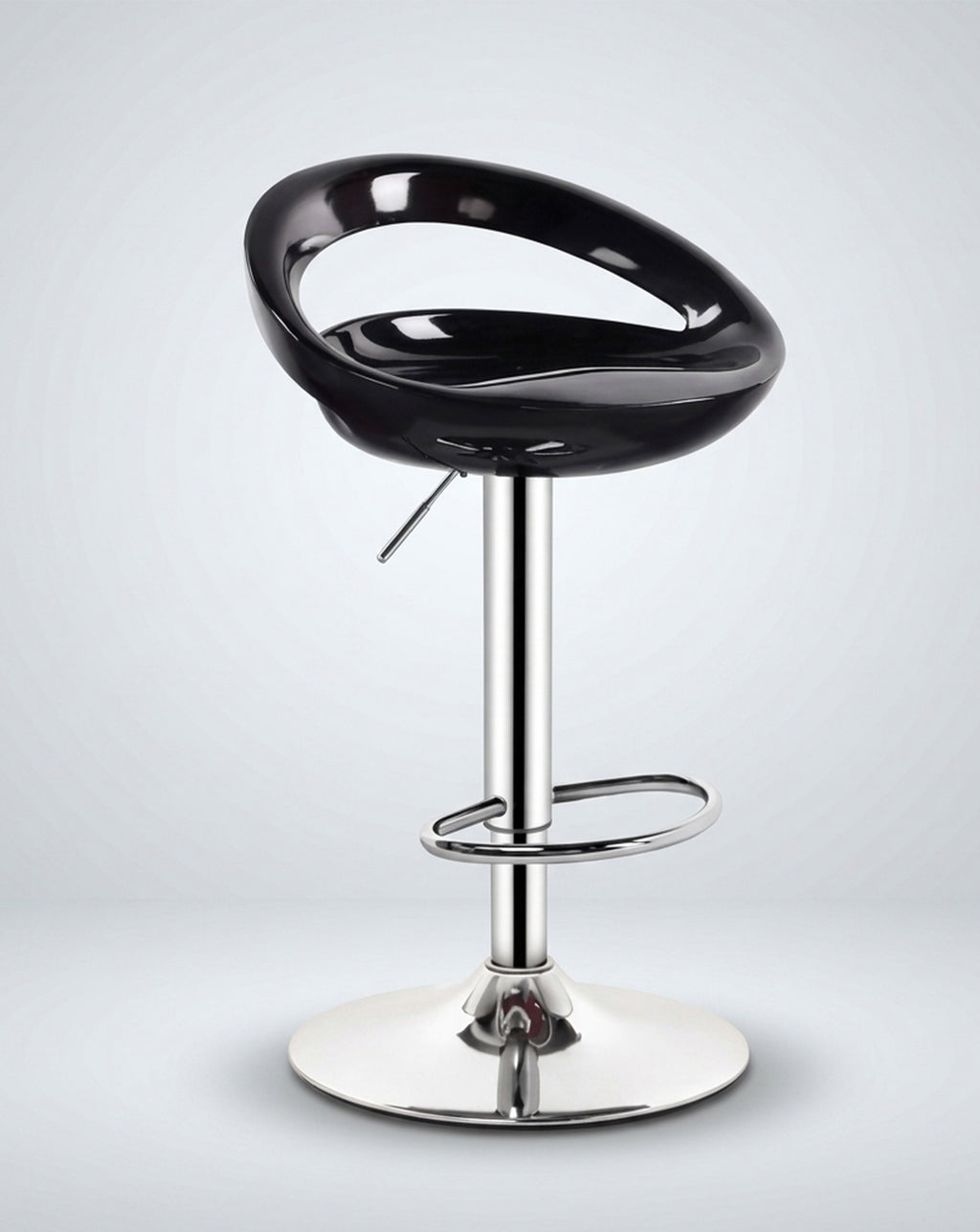 Modo Sapphire Stool by Modo Chairs featuring a sleek, modern design with a blue upholstered seat and wooden legs.
