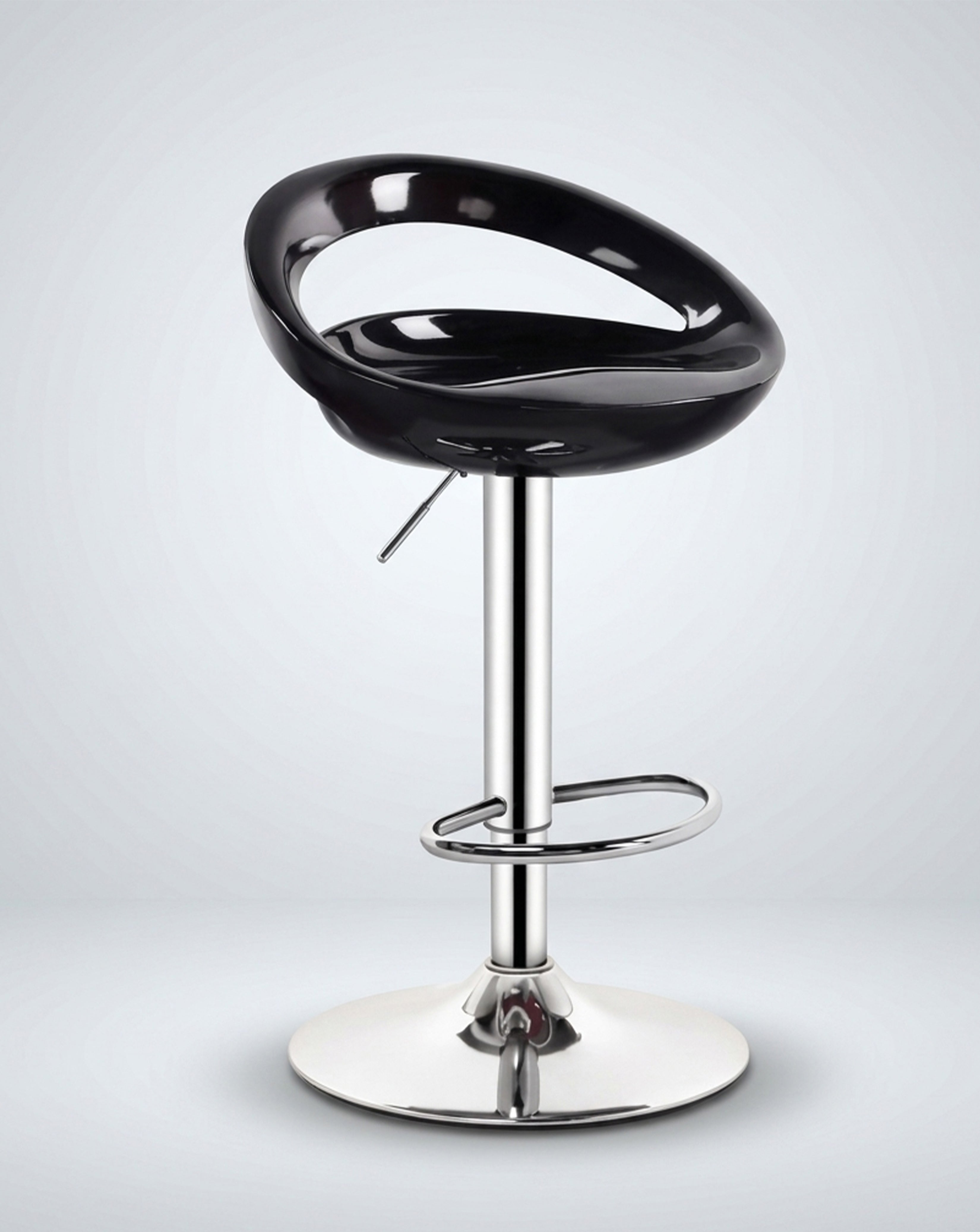 Modo Sapphire Stool by Modo Chairs featuring a sleek, modern design with a blue upholstered seat and wooden legs.