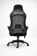Modo Ergoo office chair in black and white with ergonomic design, adjustable armrests, and swivel base for comfortable seating.