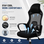 Black and white Modo Ergoo office chair with ergonomic design, adjustable armrests, and cushioned seat for comfortable workspace seating.