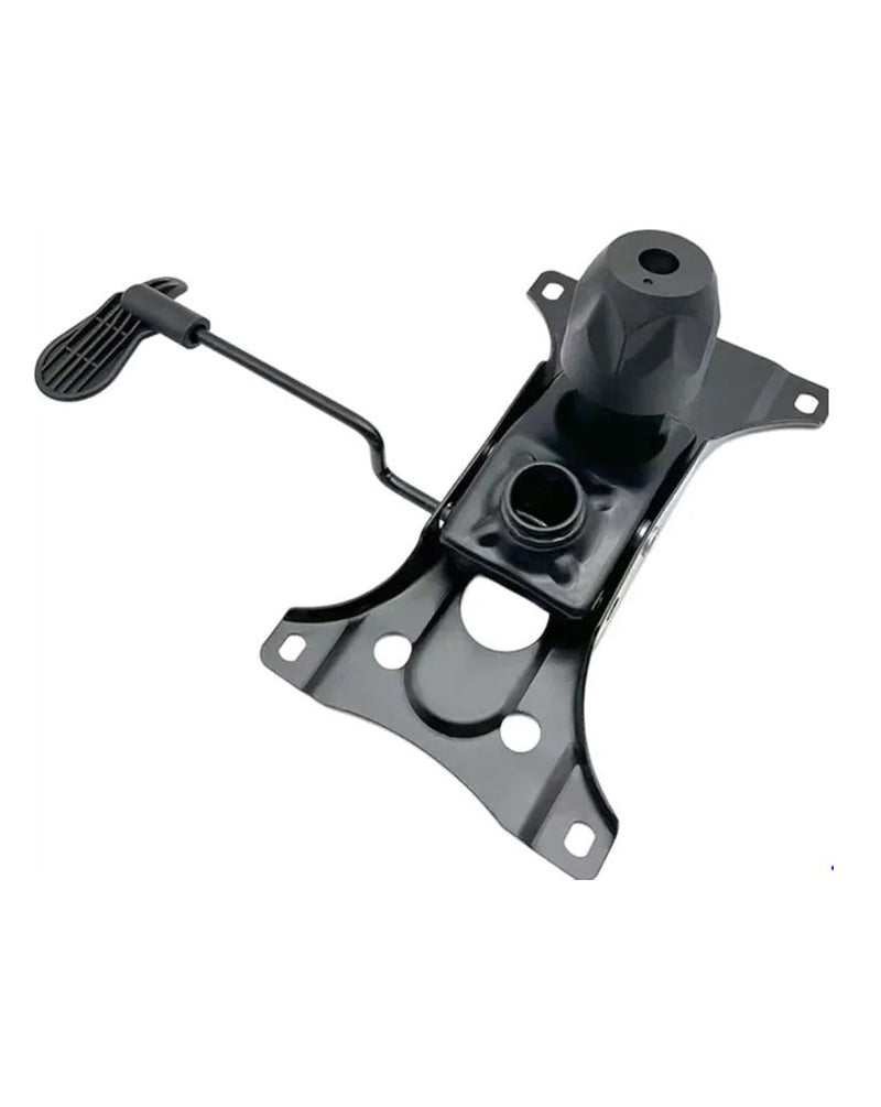 Modo Chairs swivel tilt control mechanism for office chair, showing metal parts and adjustment lever for chair tilt and rotation.