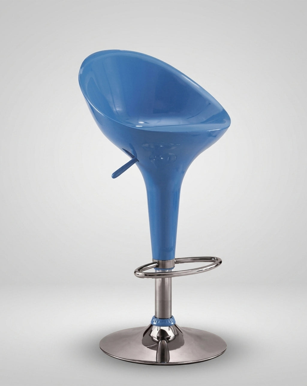 Modo Gloss Stool by Modo Chairs, sleek modern stool with a glossy finish and minimalist design, shown from a side angle.