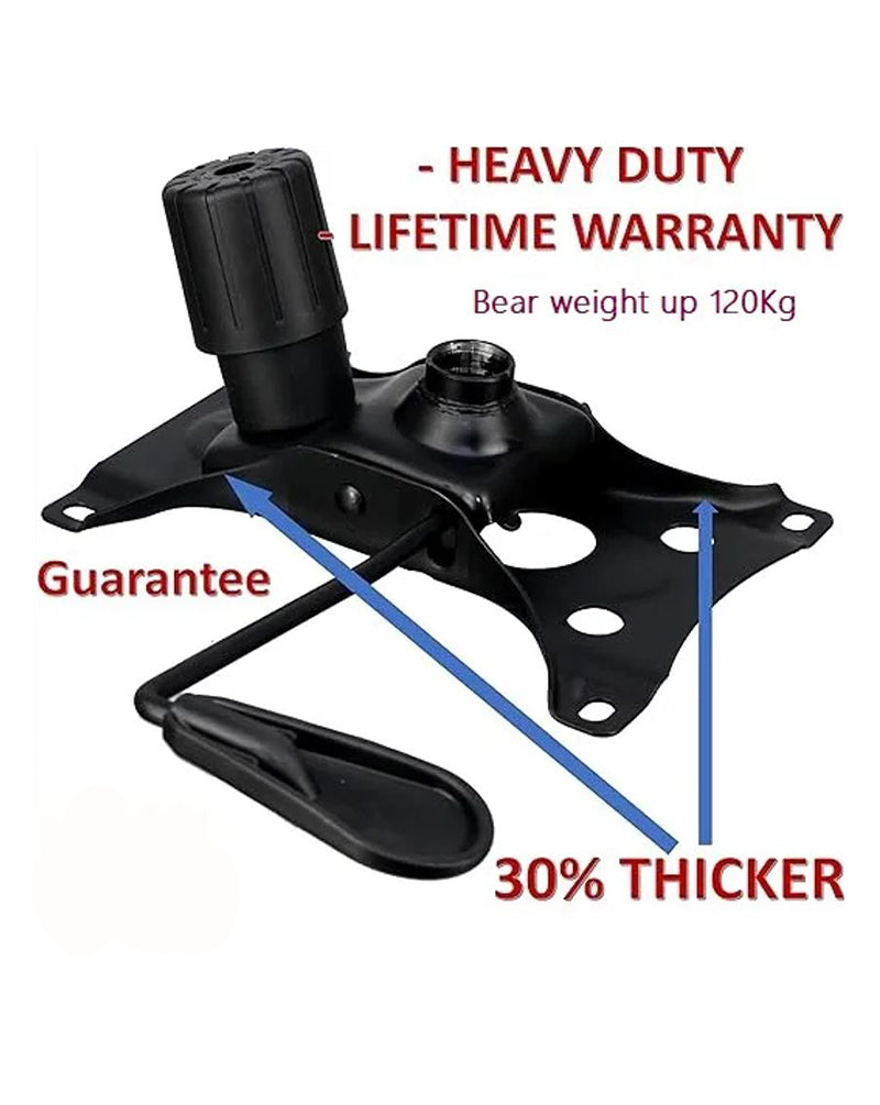 Modo Chairs swivel tilt control chair mechanism showing metal components and adjustment levers for chair functionality.