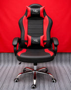 Red Modo Phantom X gaming chair with ergonomic design and adjustable features for comfortable gaming sessions.